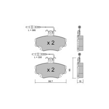 GT2i Club Avant remblokken voor CITROEN ZX Break (N2) 1.9 131pk 1993-10-01-1999-07-01 - GT-PC0341 - 3666618578910