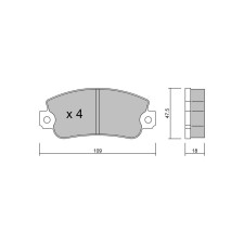 Plaquettes de frein GT2i Club Avant pour FIAT Uno 0.9, 1.0, 1.1, 1.3, 1.3 D, 1.4, 1.5 1983-93 - Etriers de frein Bendix
