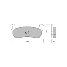 GT2i Club Avant remblokken voor NISSAN Micra I (K10)/ maart 1600 83pk 1982-12-01-1992-07-01 - GT-PC0360 - 3666618578941