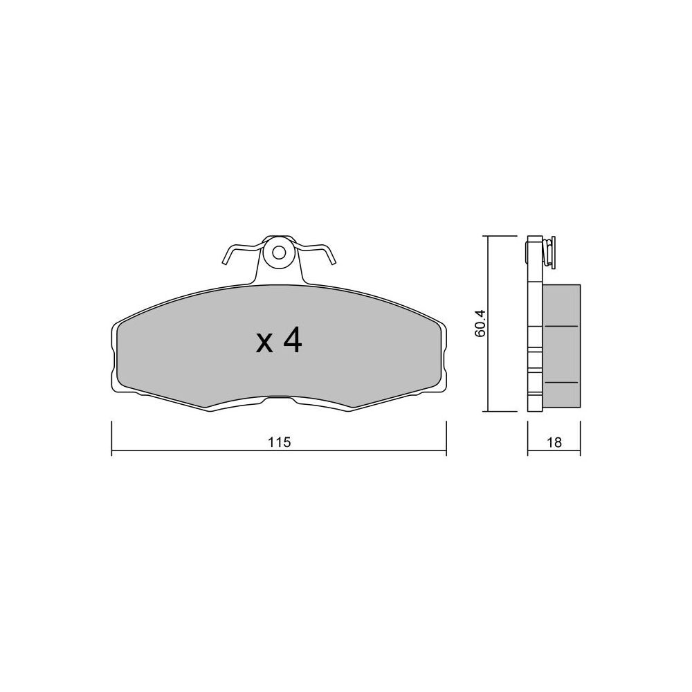 GT2i Club Front brake pads for SKODA Felicia I SW (6U5) 2.3 132cv 1995-08-01-1998-03-01 - GT-PC0410 - 3666618579061