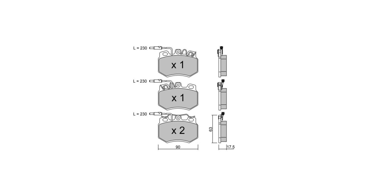 Pastiglie freno anteriori GT2i Club per PEUGEOT 205 1.3 Rallye, 1.4, 1.6 GTI 1983-96 - Pinze freno Girling