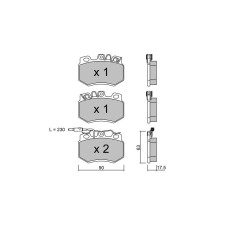 GT2i Club Avant remblokken voor PEUGEOT 205 II (20A/C) 1.9 122pk 1987-01-1998-09-01 - GT-PC0511 - 3666618579191