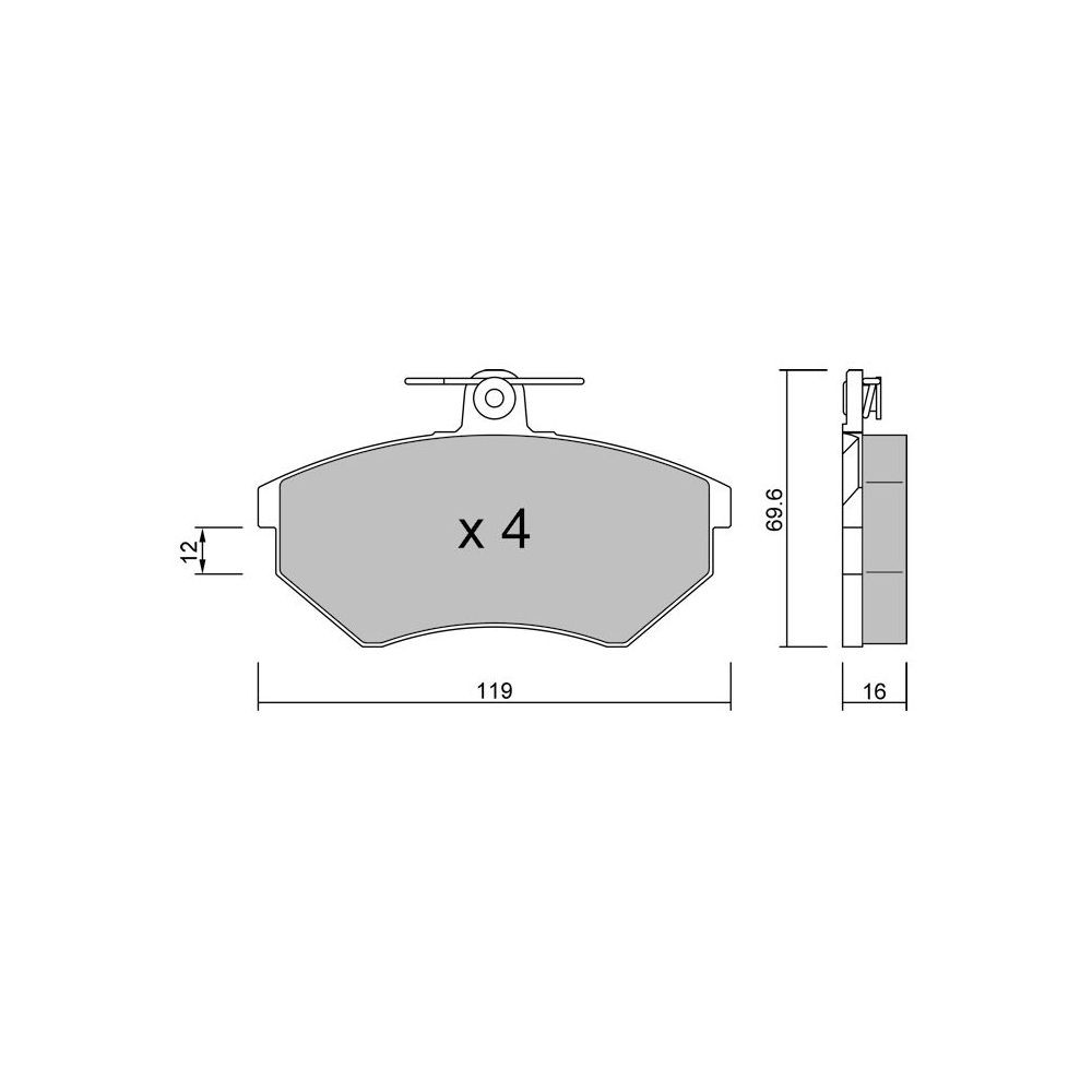GT2i Club Front brake pads for VOLKSWAGEN Golf III 2.0i GTi, 2.0i 16V, 2.8i VR6 1991-97 - Brake calipers Girling - GT-PC0520 - 3661768238295