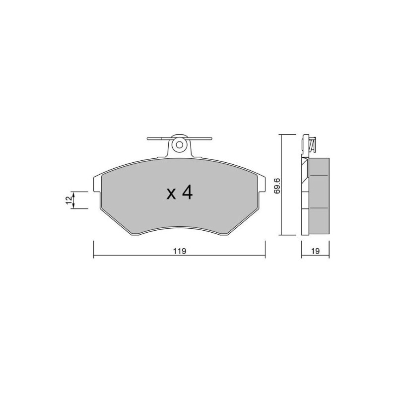 GT2i Club Avant remblokken voor SEAT Cordoba I Vario (6K5) 1.8 G60 Limited 211pk 1996-01-2002-12-01 - GT-PC0522 - 3666618579221