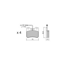 Pastiglie freno anteriori GT2i Club per CITROEN Ax (ZA-_) 1.3 Sport 96cv 1986-07-01-1998-12-01