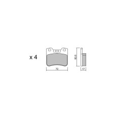 Plaquettes de frein GT2i Club Avant pour PEUGEOT 106 II (1) 300 T Turbo-D 143cv 1996-04-01-2004-07-01