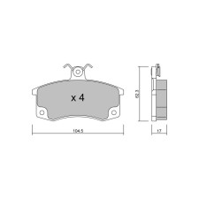 Plaquettes de frein GT2i Club Avant pour LADA Samara 1.1, 1.3, 1.5 1985-95 - Etriers de frein Girling