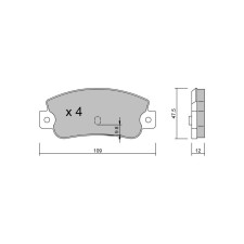 Remblokken GT2i Club Achter voor LANCIA Delta 2.0i Turbo 4wd HF 1983-93 - Bendix remklauwen - GT-PC0650 - 3666618579320