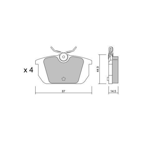Plaquettes de frein GT2i Club Arrière pour LANCIA Delta 2.0i 16V, 2.0i 16V Turbo 1993-00 - Etriers de frein Girling