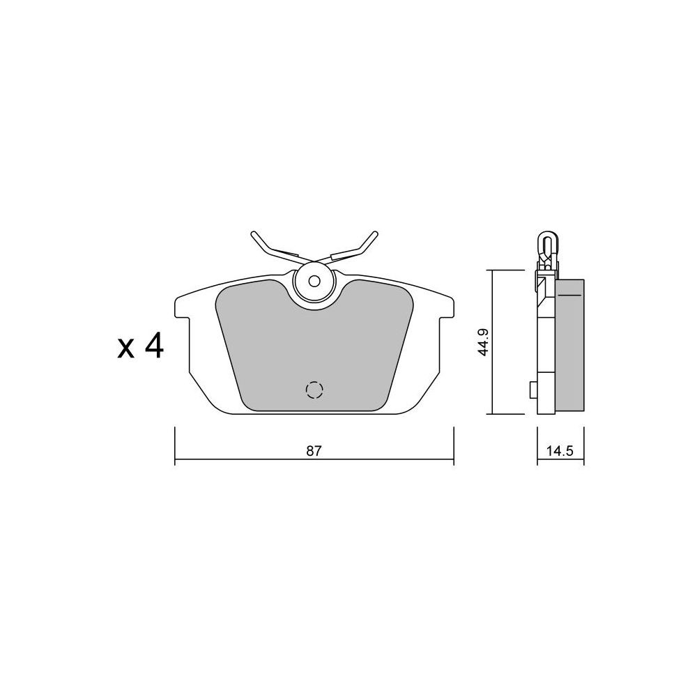 GT2i Club Rear brake pads for LANCIA Delta 2.0i 16V, 2.0i 16V Turbo 1993-00 - Brake calipers Girling - GT-PC0660 - 3666618579337