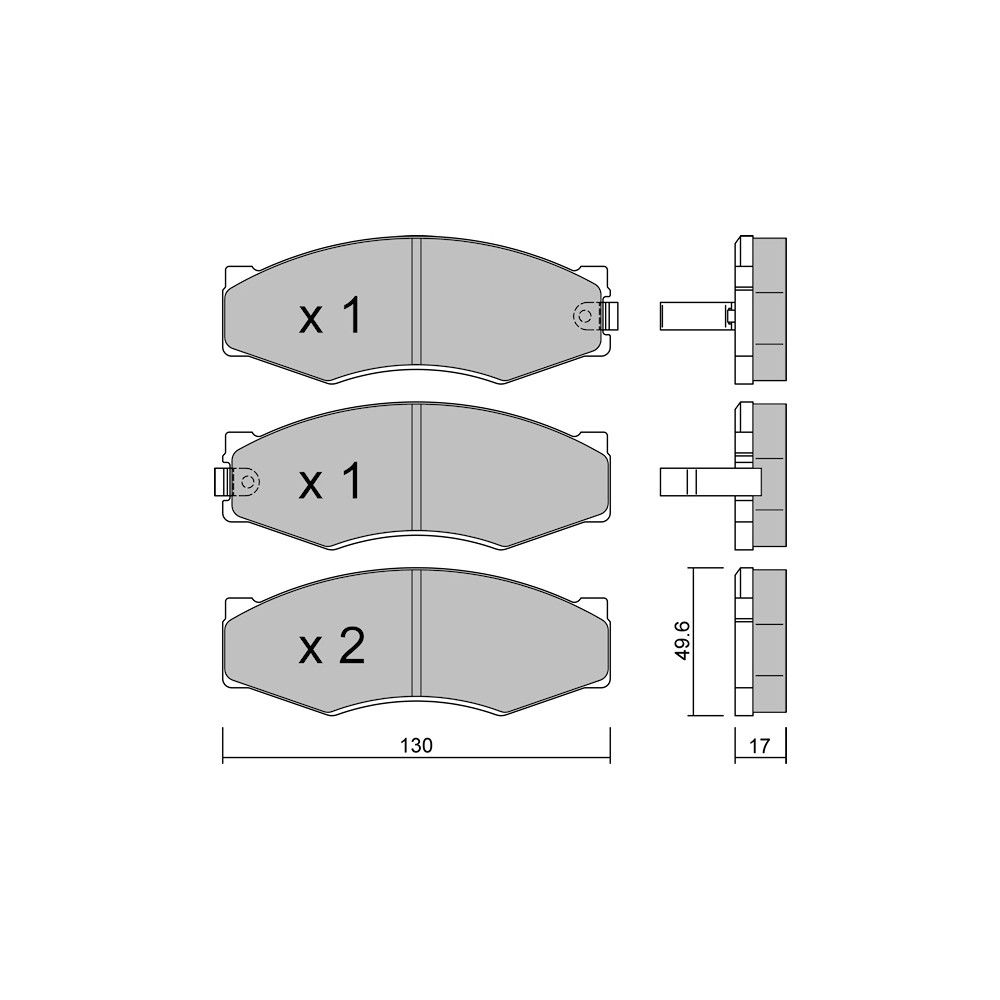 GT2i Club Front brake pads for NISSAN Silvia II (S12) 3.0 Turbo 229cv 1983-08-01-1988-12-01 - GT-PC0681 - 3666618579351