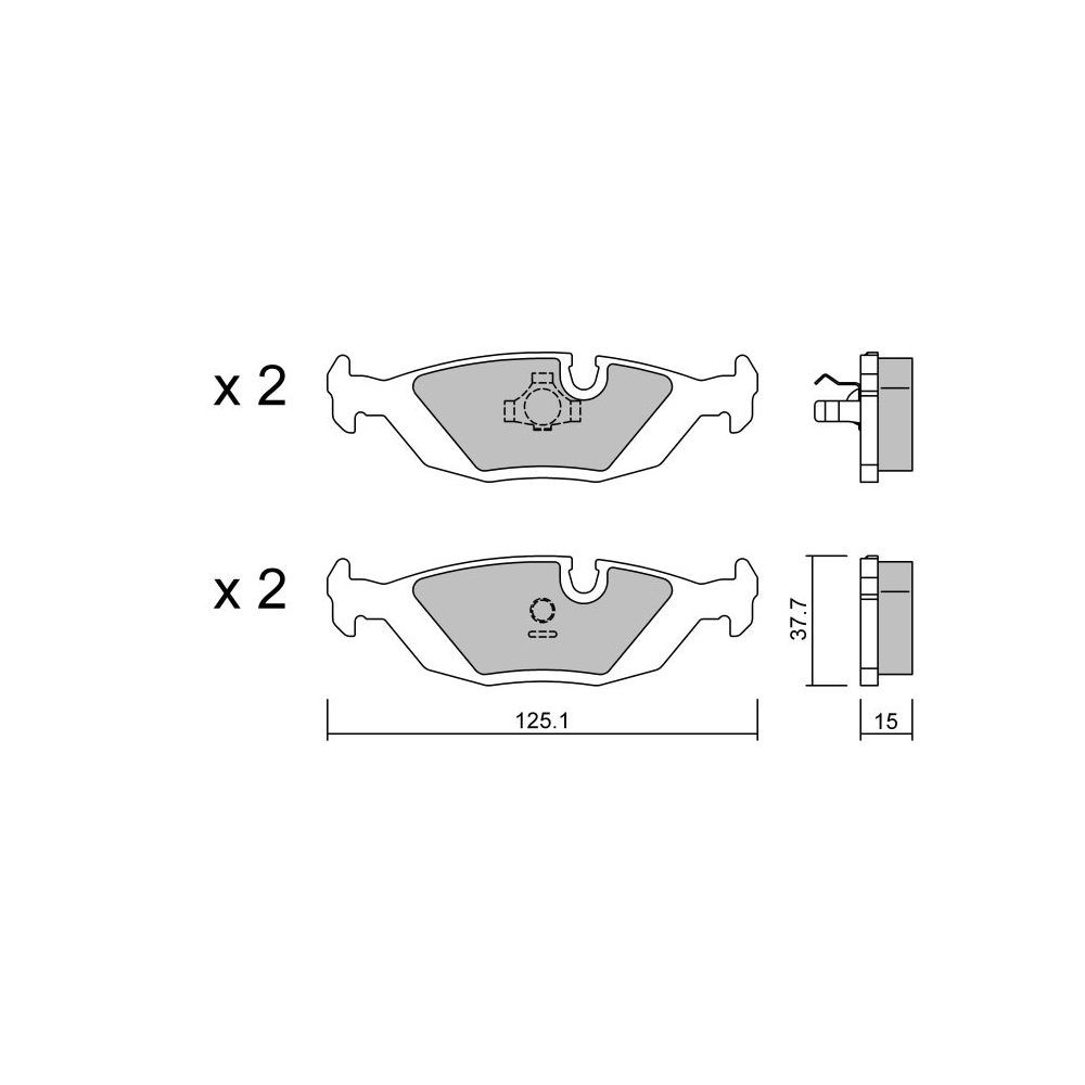 Remblokken GT2i Club Achter voor SAAB 9000 2.3 225pk 1985-04-01-1998-12-01 - GT-PC0720 - 3666618579399