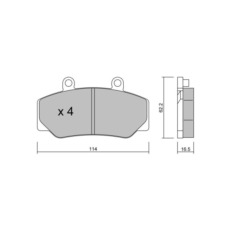 GT2i Club Avant remblokken voor VOLVO 940 I Kombi (945) 2.9 204pk 1990-01-01-1995-07-01 - GT-PC0770 - 3666618579443