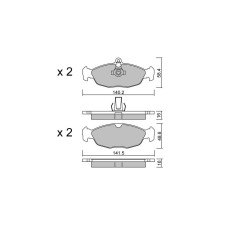 Plaquettes de frein GT2i Club Arrière pour JAGUAR XK 8 Coupe (X100) 4.2 298cv 1996-03-01-2005-07-01