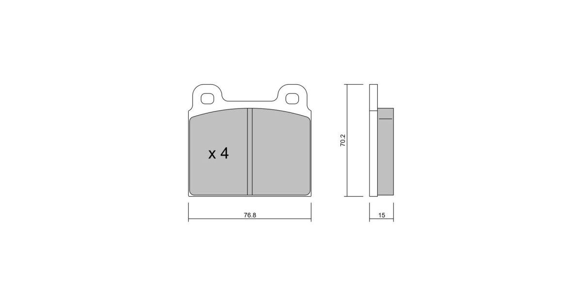 GT2i Club Front brake pads for PORSCHE 911 3.0 SC / SC Carrera 1963-87 - Brake calipers Ate 
