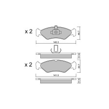 GT2i Club Front brake pads for MAZDA 121 III (JASM, JBSM) / Soho M3 2.3 200cv 1996-03-01-2003-04-01
