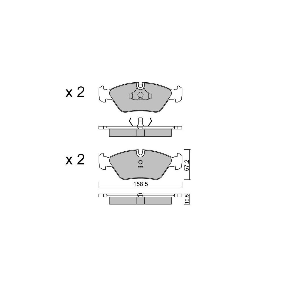 Plaquettes de frein GT2i Club Avant pour BMW Serie 3 (E30) M3 2.3i, 2.5i 1982-92 - Etriers de frein Ate  - GT-PC0930 - 3661768238271