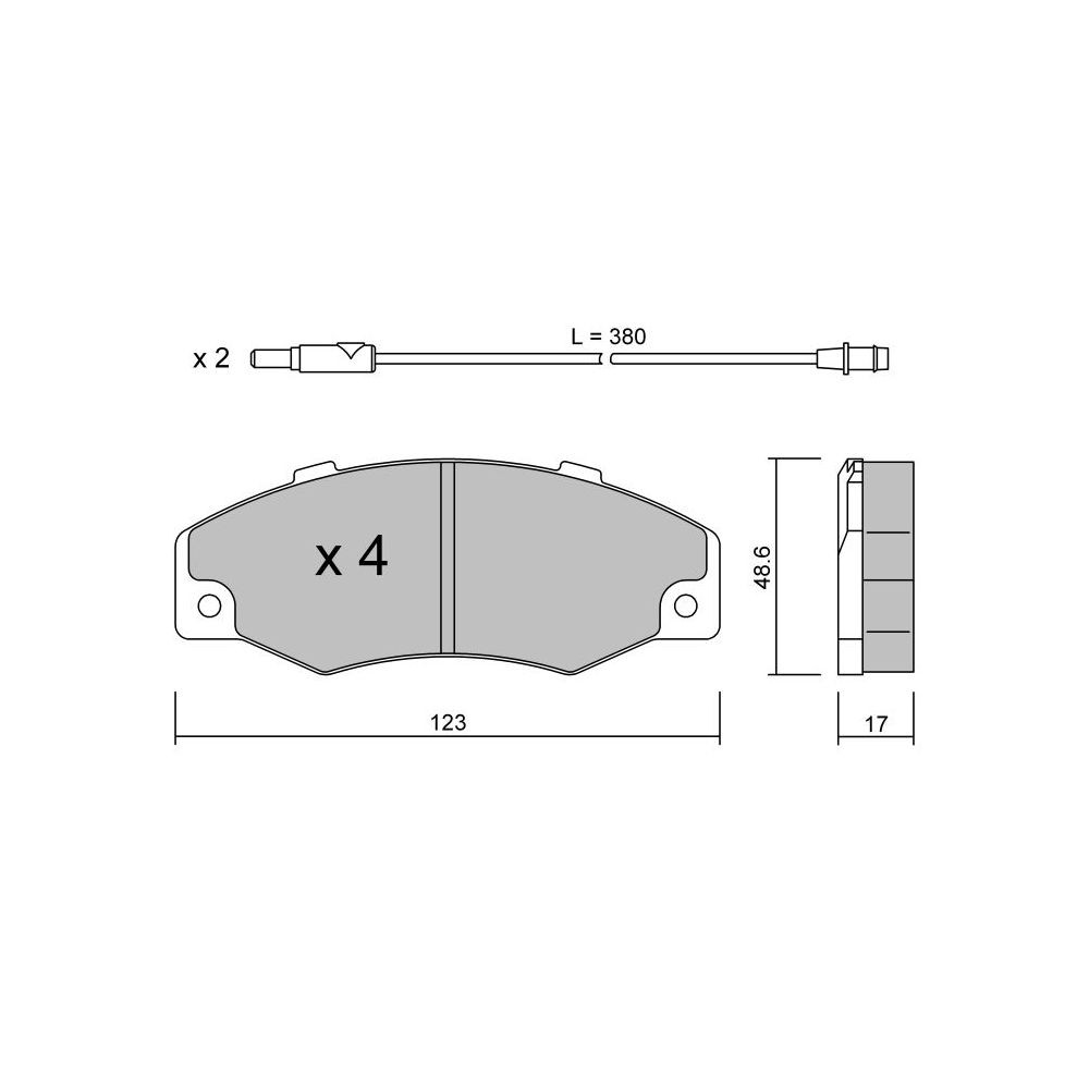 GT2i Club Front brake pads for RENAULT 21 Sedan (L48_) 2.0 Turbo 4x4 176cv 1986-03-01-1994-08-01 - GT-PC0980 - 3666618579658