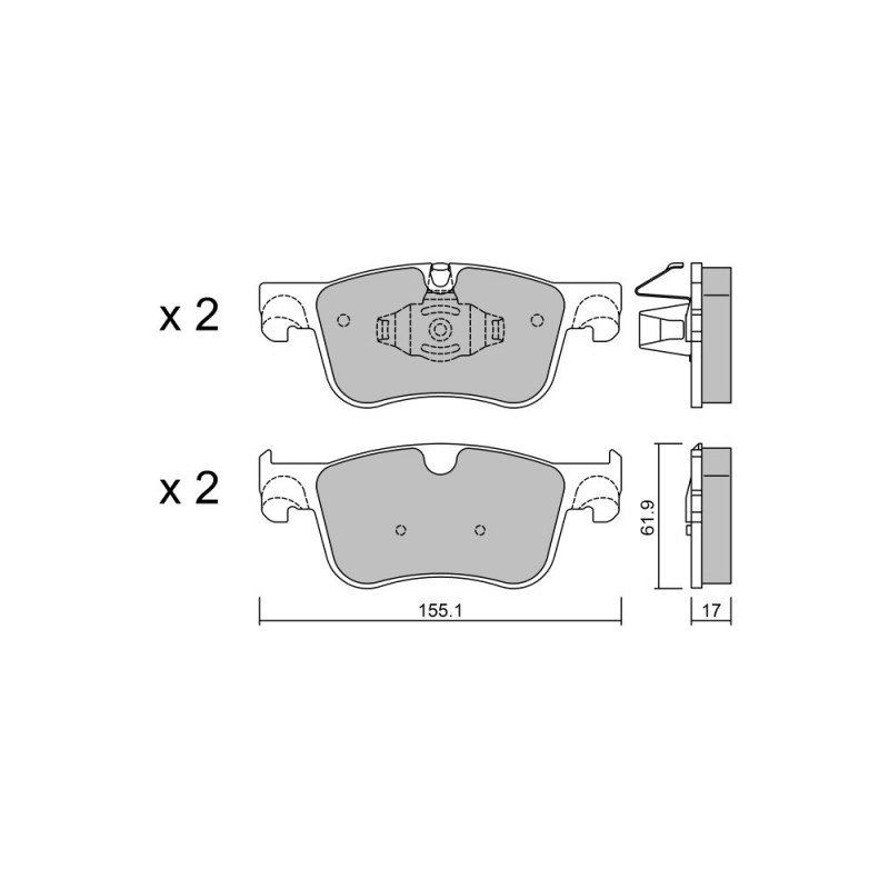 GT2i Club Avant remblokken voor CITROEN C4 Picasso II 1.6 THP 165 165pk 2013-02-01- - GT-PC10000 - 3666618579672