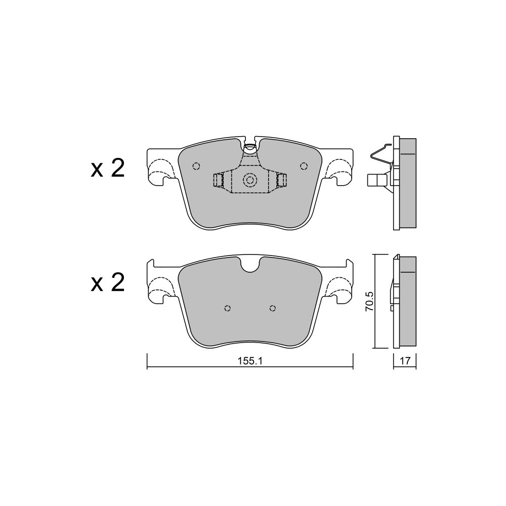 GT2i Club Front brake pads for CITROEN Grand C4 Spacetourer (3A_, 3E_) 1.6 PureTech 180 181cv 2018-04-01- - GT-PC10010 - 3666618579689