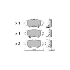 Pastiglie freno posteriori GT2i Club per MAZDA 3 III Sedan (BM, BN) / Axela 2.5 (SP25) 188cv 2013-09-01-2019-06-01