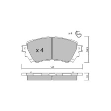 GT2i Club Avant remblokken voor MAZDA 6 III SW (GJ, GL) / Atenza 2.5 232pk 2012-08-01- - GT-PC10100 - 3666618579771