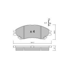GT2i Club Front brake pads for SUZUKI SX4 S-Cross (JY)/ SX4 Crossover 1.4 4Sport Turbo / 4 Style AllGrip 146cv 2013-08-01-