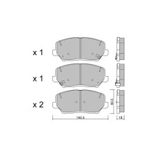 Plaquettes de frein GT2i Club Avant pour KIA Optima II / K5 2.0 278cv 2010-04-01-