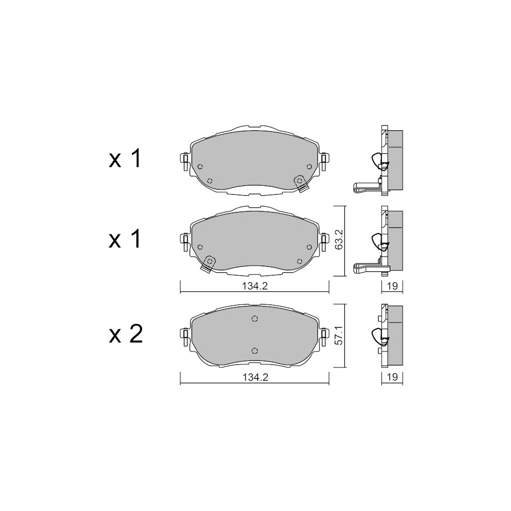 GT2i Club Avant remblokken voor TOYOTA Auris Touring Sports SW (_E18_) 3.0 V6 CRDi 4WD 251pk 2013-07-01-2018-12-01 - GT-PC10140 - 3666618579818