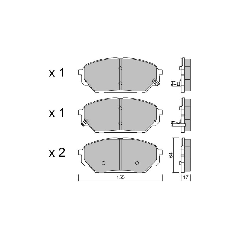 GT2i Club Avant remblokken voor HYUNDAI ix55 / Veracruz 3.8 V6 4WD 271pk 2007-01-2015-05-01 - GT-PC10150 - 3666618579825