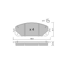 GT2i Club Avant remblokken voor JEEP Cherokee V (KL) 1.3 Hybride Q4 275pk 2013-11-01- - GT-PC10160 - 3666618579832