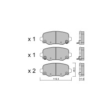 Remblokken GT2i Club Achter voor ALFA ROMEO Tonale (965_) 2.0 268pk 2022-03-01- - GT-PC10181 - 3666618579863