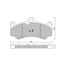 Plaquettes de frein GT2i Club Avant pour PORSCHE 911 (997) 3.6 GT3 2006-12 - Etriers de frein Brembo