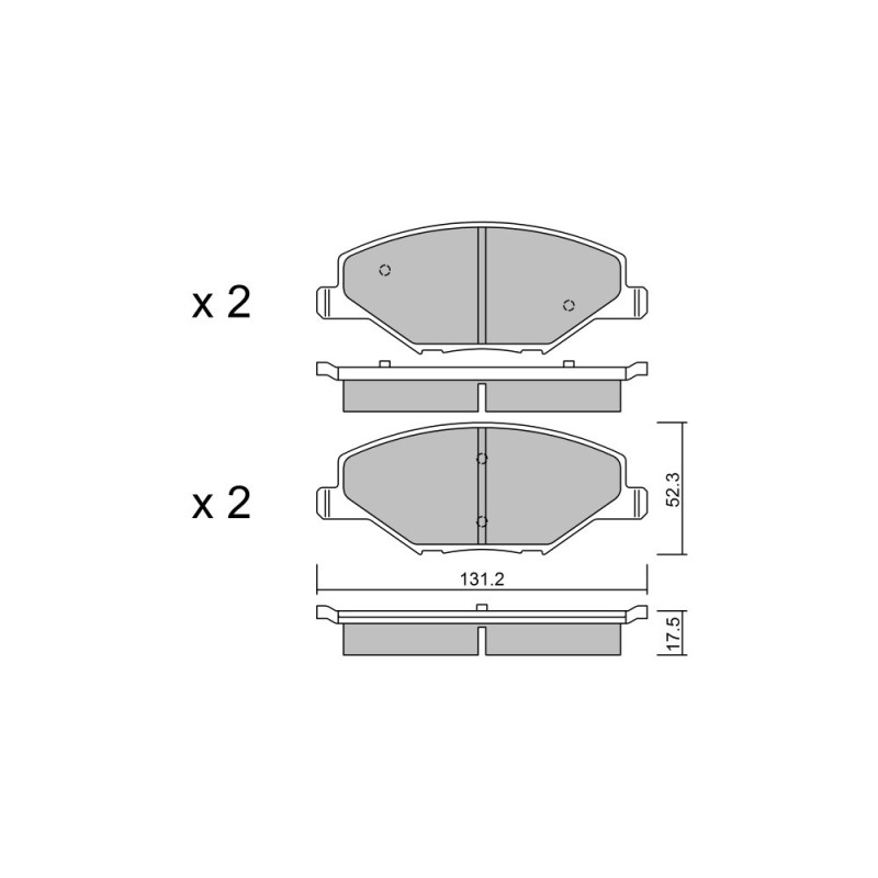 GT2i Club Avant remblokken voor VOLKSWAGEN Polo VI (6R1, 6C1) 1.6 i-DTEC (FK3) 120pk 2009-03-01- - GT-PC10300 - 3666618579924