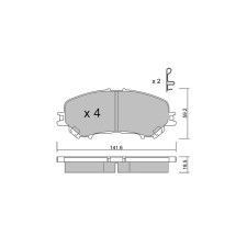 GT2i Club Front brake pads for RENAULT Kadjar (HA_, HL_) 1.6 TCe 165 164cv 2015-06-01-