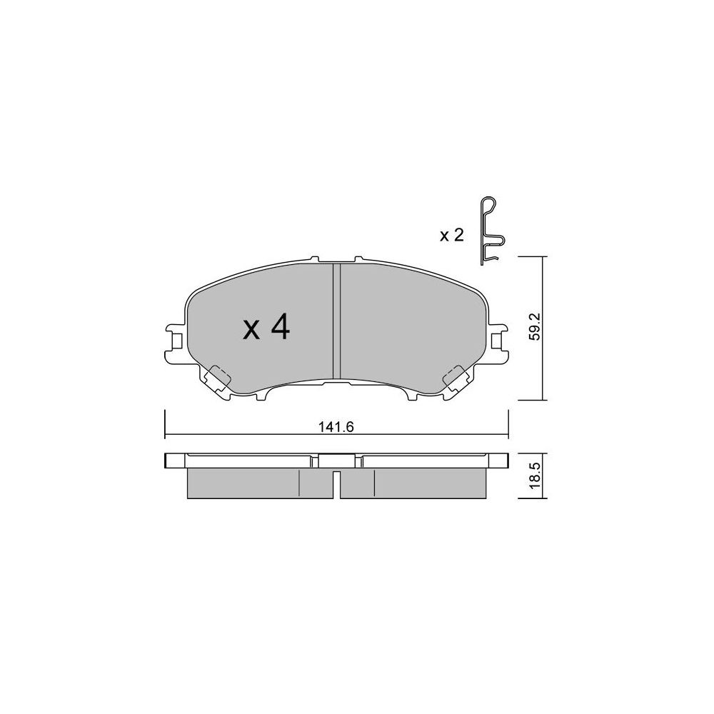 Plaquettes de frein GT2i Club Avant pour RENAULT Kadjar (HA_, HL_) 1.6 TCe 165 164cv 2015-06-01- - GT-PC10340 - 3666618579948