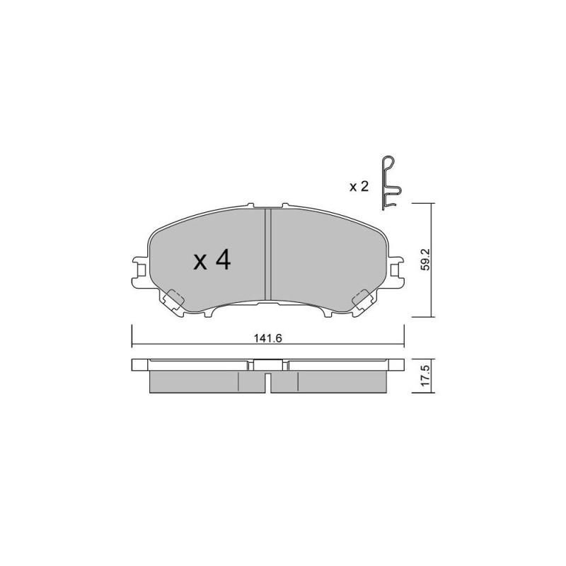 GT2i Club Avant remblokken voor RENAULT Koleos II (HC_) 2.0 BLUE dCi 190 4WD 191pk 2016-04-01- - GT-PC10341 - 3666618579955