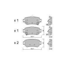 Remblokken GT2i Club Achter voor NISSAN Leaf (ZE1) Electric 218pk 2017-08-01- - GT-PC10350 - 3666618579962