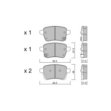 GT2i Club remblokken achter voor OPEL Corsa E (X15) 1.6 Turbo (08, 68) 207pk 2014-09-01- - GT-PC10360 - 3666618579979