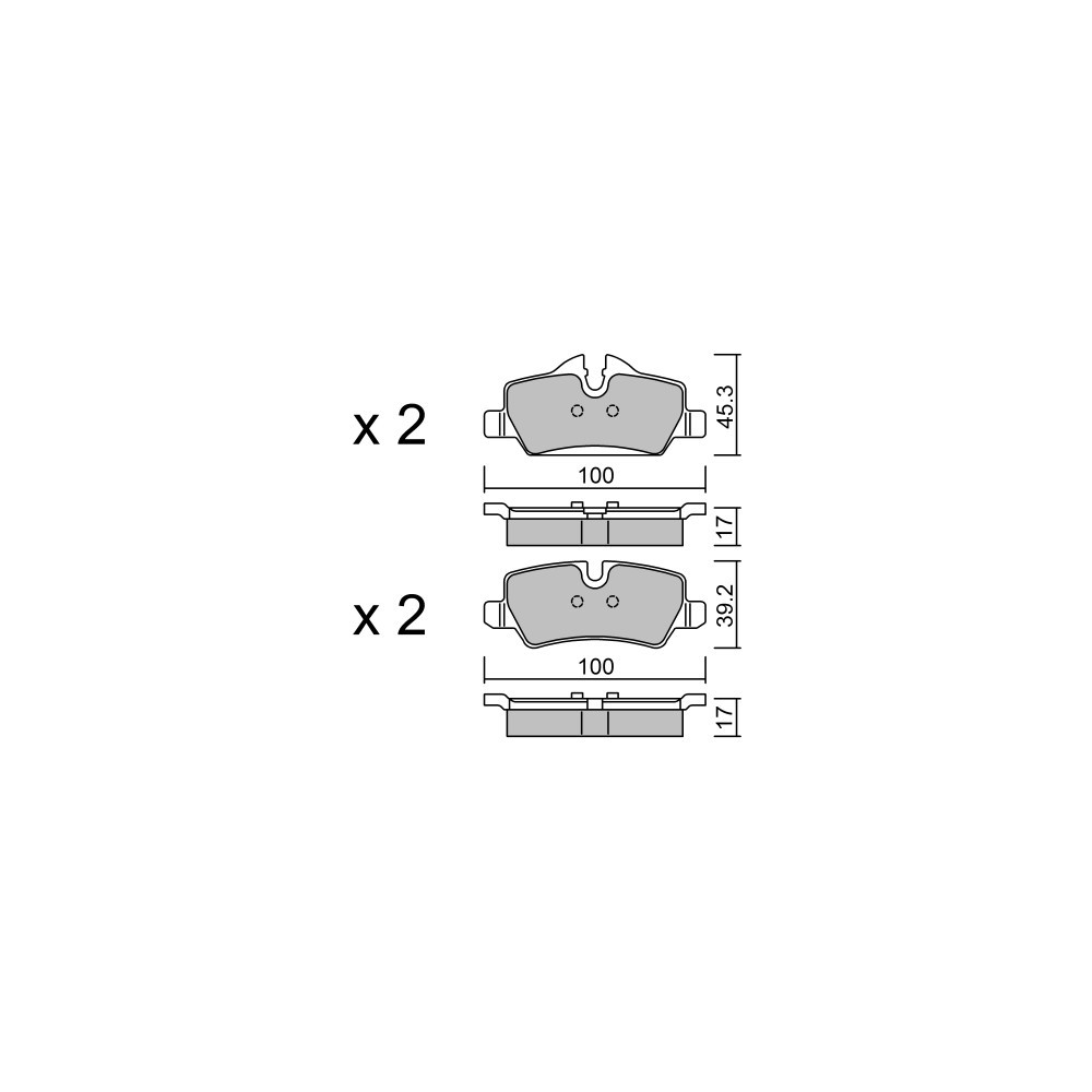 GT2i Club Rear brake pads for MINI Mini III (F55) John Cooper Works 232cv 2013-09-01- - GT-PC10380 - 3666618579993