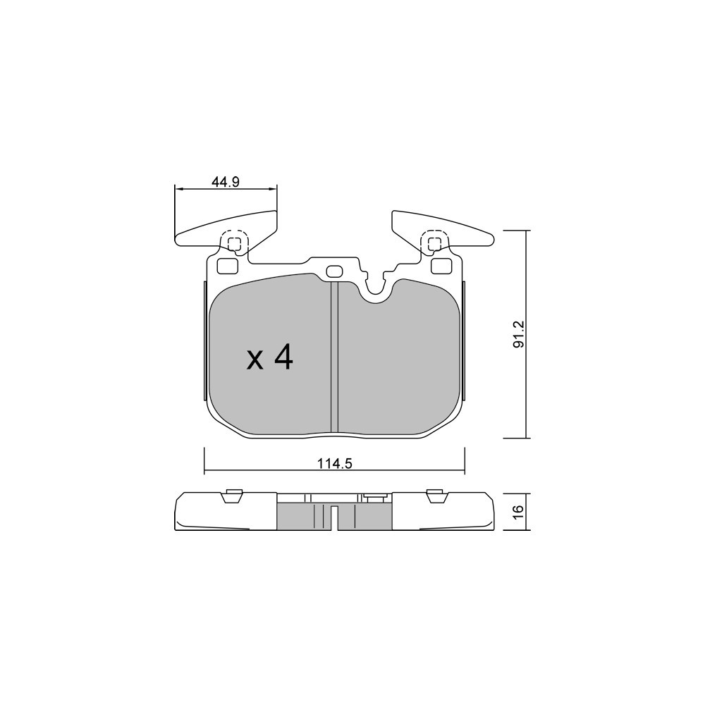 GT2i Club Front brake pads for BMW i8 (I12) hybrid 374cv 2014-03-01-2020-06-01 - GT-PC10393 - 3666618580012