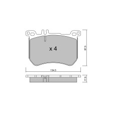 GT2i Club Avant remblokken voor MERCEDES BENZ S-Klasse VII (W222, V222, X222) 500 (231.473) 456pk 2013-05-01- - GT-PC10450 - 3666618580074