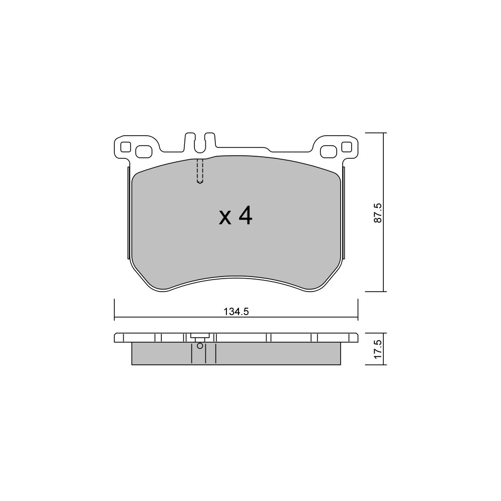 GT2i Club Front brake pads for MERCEDES BENZ Classe S VII (W222, V222, X222) 500 (231.473) 456cv 2013-05-01- - GT-PC10450 - 3666618580074