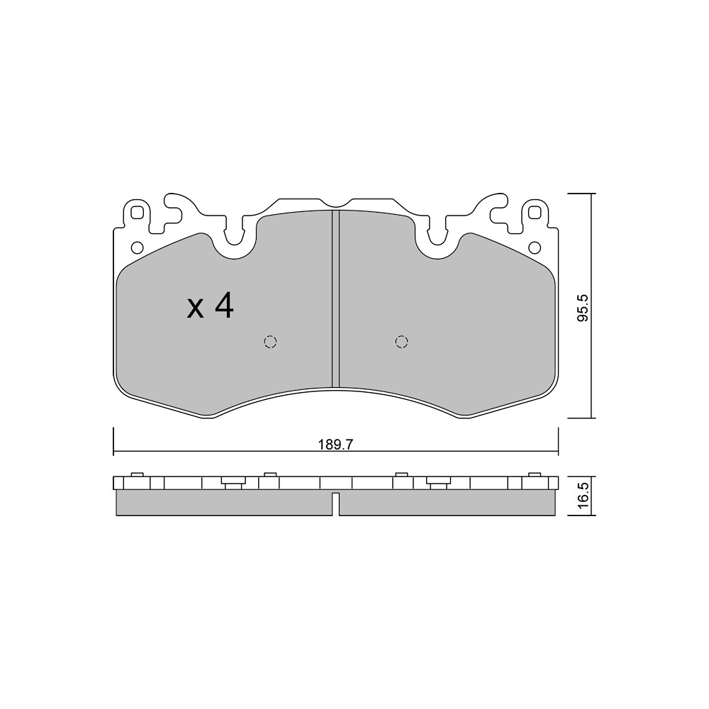 GT2i Club Front brake pads for LAND ROVER Range Rover Sport II (L494) 5.0 4x4 576cv 2013-04-01- - GT-PC10480 - 3666618580104