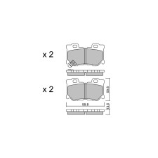 Plaquettes de frein GT2i Club Arrière pour INFINITI QX70 50 AWD 431cv 2013-08-01-