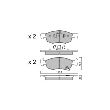 GT2i Club Avant remblokken voor OPEL Corsa E (X15) 1.4 LPG (08, 68) 90pk 2014-09-01- - GT-PC10580 - 3666618580197