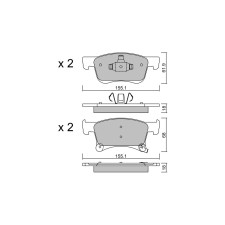 Plaquettes de frein GT2i Club Avant pour OPEL Corsa E (X15) 5.0 R AWD 551cv 2014-09-01-
