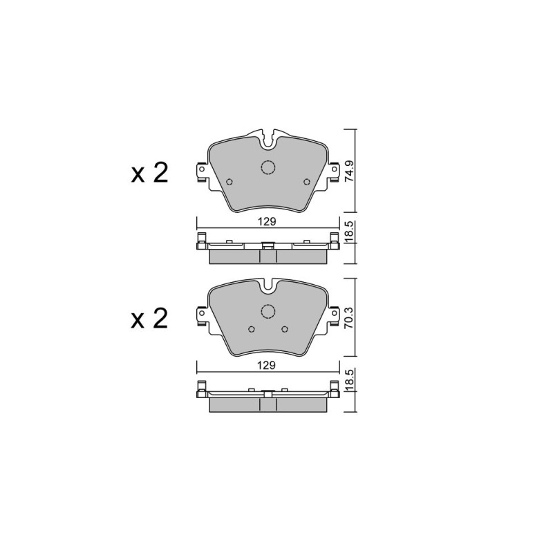 GT2i Club Avant remblokken voor BMW 2 II Gran Coupe (F44) 128 ti 266pk 2019-11-01- - GT-PC10610 - 3666618580227