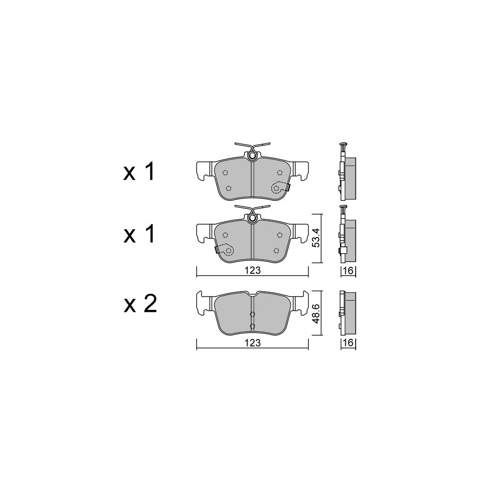 GT2i Club remblokken achter voor FORD Kuga II (DM2) / Escape 2.0 4x4 244pk 2012-07-01- - GT-PC10640 - 3666618580272