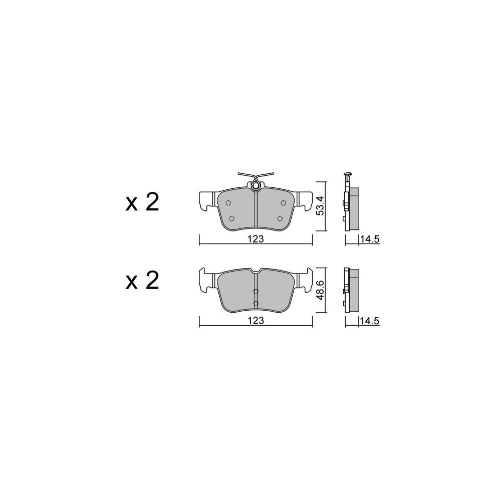 GT2i Club remblokken achter voor FORD Focus IV (HN) 2.3 ST EcoBoost 281pk 2018-01-01- - GT-PC10642 - 3666618580296
